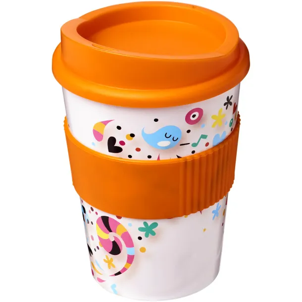 Brite-Americano® Medio 300 ml tumbler with grip Orange