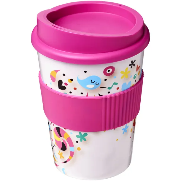Brite-Americano® Medio 300 ml tumbler with grip Magenta