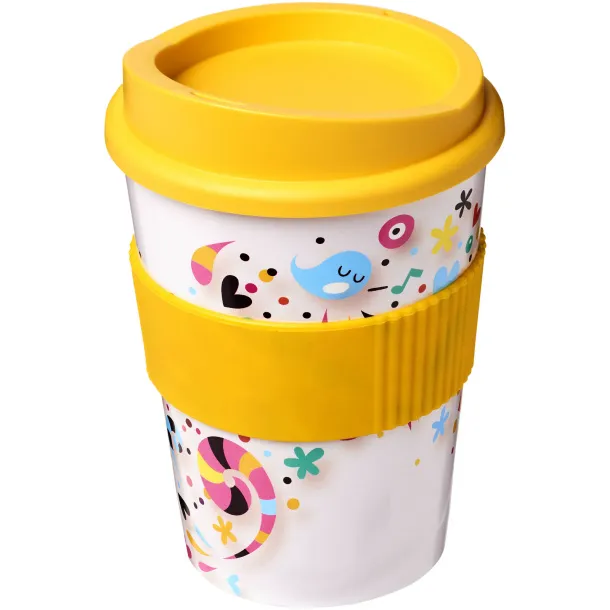 Brite-Americano® Medio 300 ml tumbler with grip Yellow