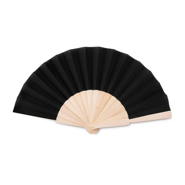 FANNY WOOD Manual hand fan Black