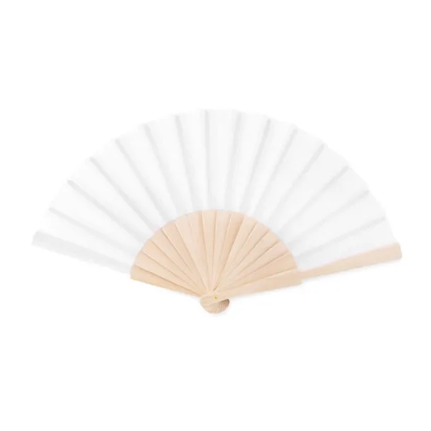 FANNY WOOD Manual hand fan White