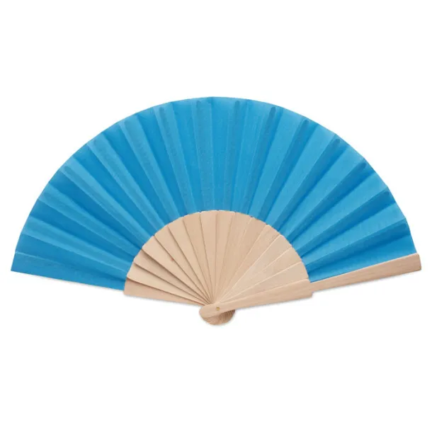 FANNY WOOD Manual hand fan Royal blue