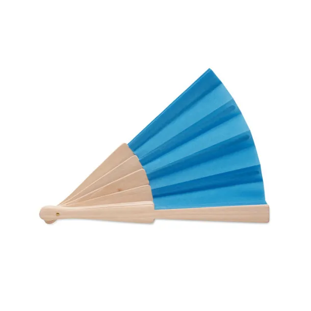 FANNY WOOD Manual hand fan Royal blue