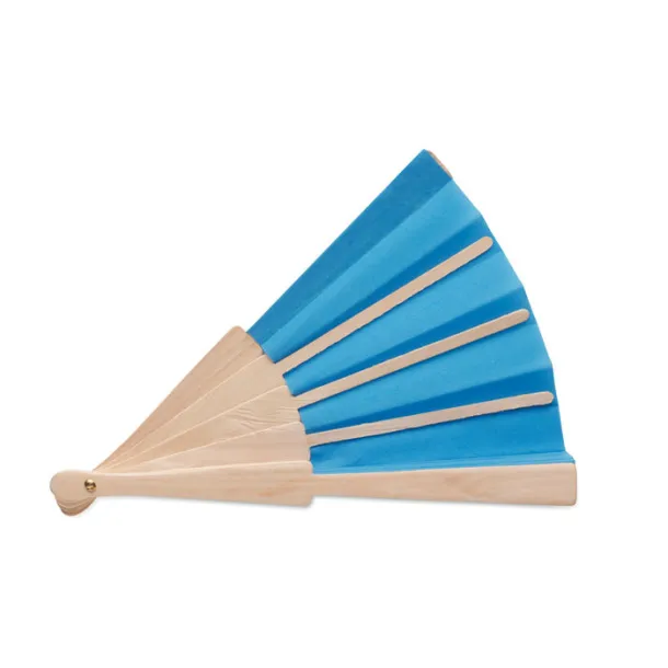 FANNY WOOD Manual hand fan Royal blue