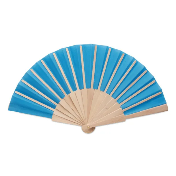 FANNY WOOD Manual hand fan Royal blue