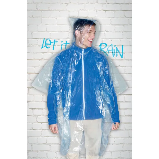 SPRINKLE Foldable raincoat in polybag Blue