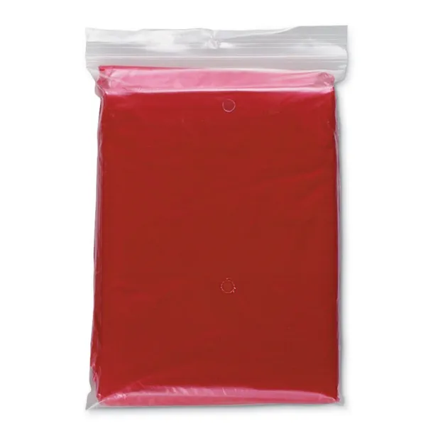 SPRINKLE Foldable raincoat in polybag Red