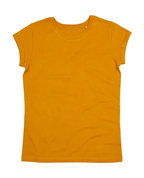  Women's Organic Roll Sleeve T - Mantis Mustard