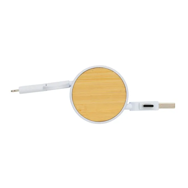  RCS recycled plastic Ontario 6-in-1 retractable cable - XD Collection White 