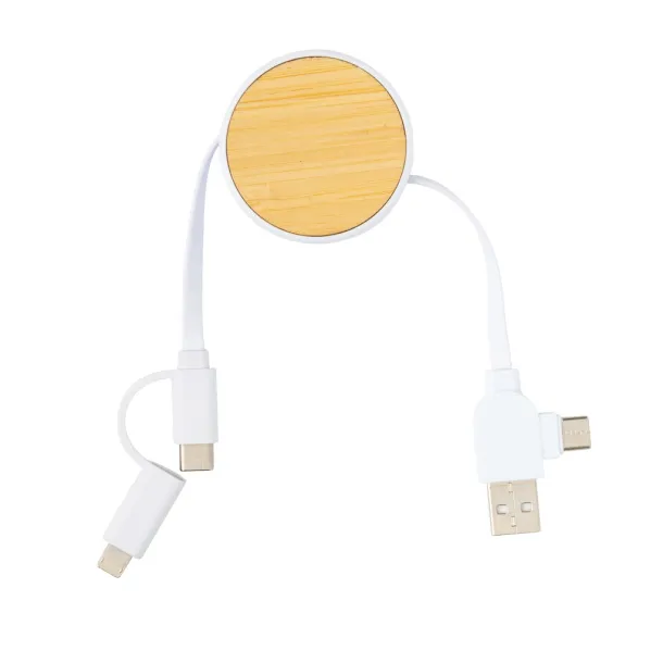  RCS recycled plastic Ontario 6-in-1 retractable cable - XD Collection White 