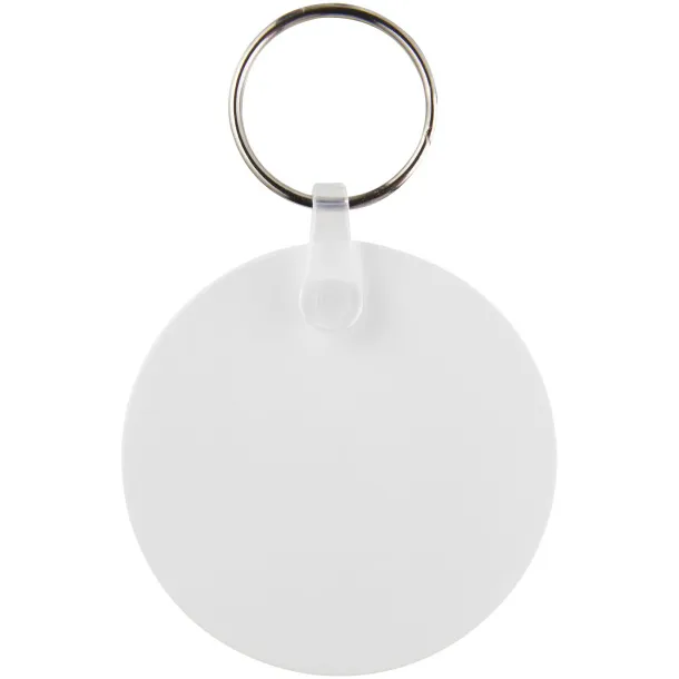 Tait circle-shaped recycled keychain - PF Manufactured White