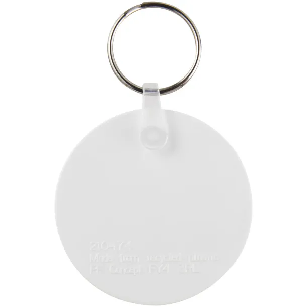 Tait circle-shaped recycled keychain - PF Manufactured White