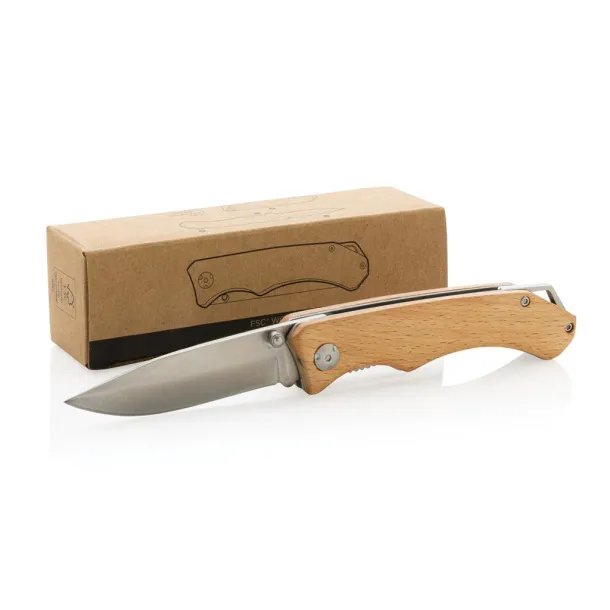  FSC® wooden outdoor knife - XD Collection Brown 