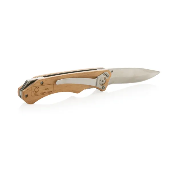  FSC® wooden outdoor knife - XD Collection Brown 