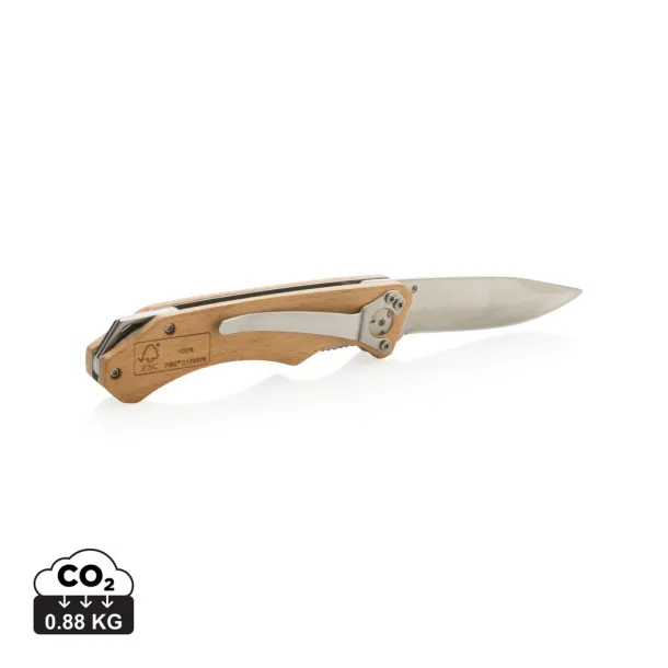  FSC® wooden outdoor knife - XD Collection Brown 