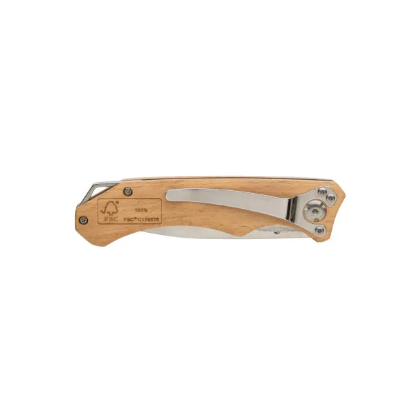  FSC® wooden outdoor knife - XD Collection Brown 