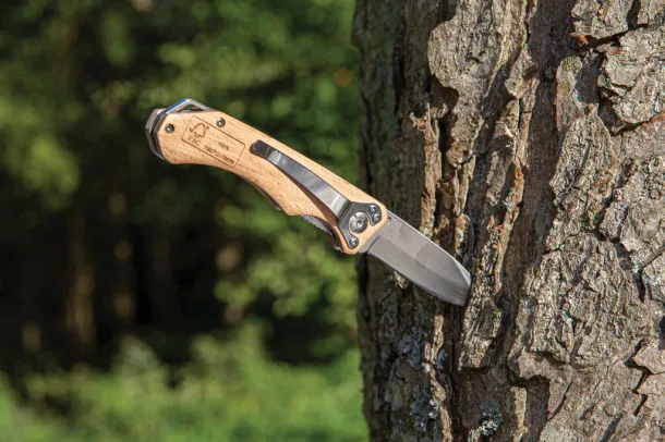  FSC® wooden outdoor knife - XD Collection Brown 