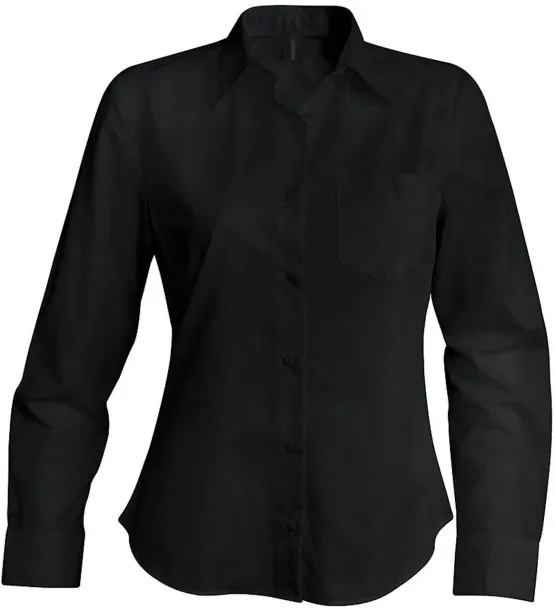 JESSICA LADIES' LONG-SLEEVED SHIRT - Kariban Black