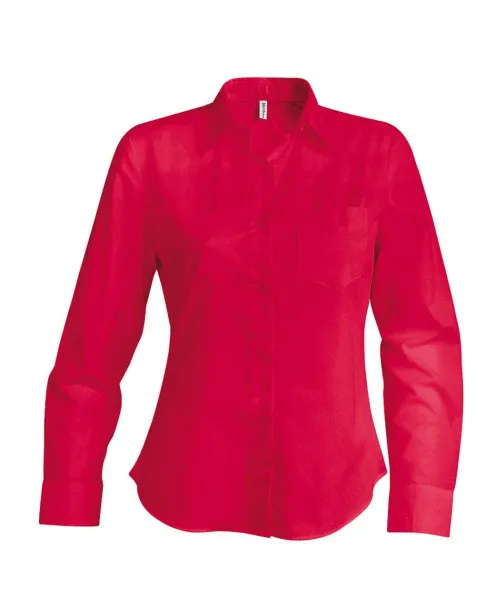 JESSICA LADIES' LONG-SLEEVED SHIRT - Kariban Klasična crvena