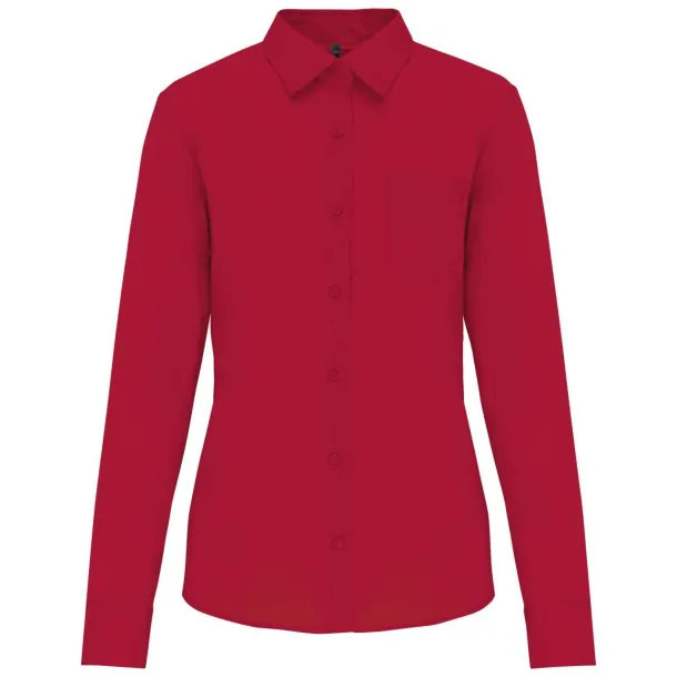 JESSICA LADIES' LONG-SLEEVED SHIRT - Kariban Klasična crvena