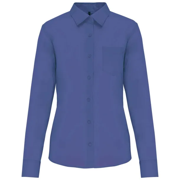 JESSICA LADIES' LONG-SLEEVED SHIRT - Kariban Metro Blue