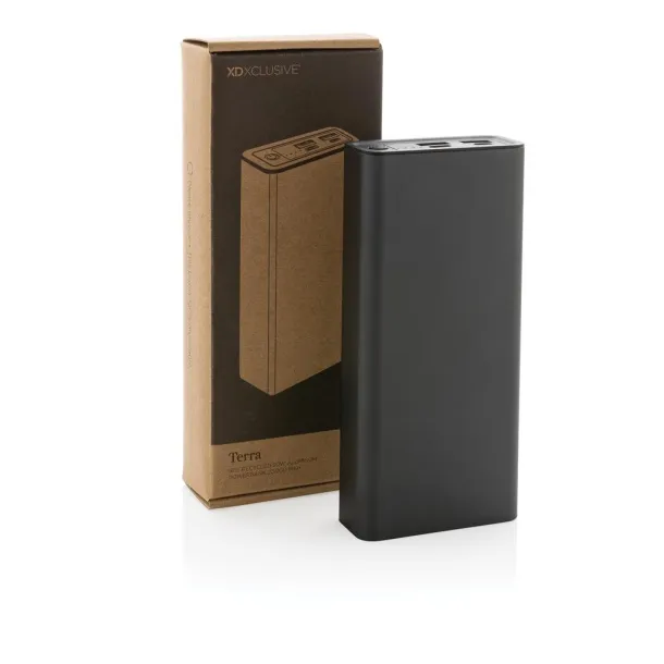  Terra prijenosna baterija od RCS recikliranog aluminija - 20 W, 20 000 mAh - XD Xclusive Siva