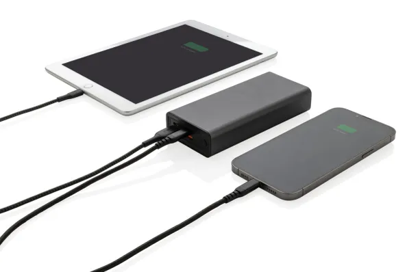  Terra prijenosna baterija od RCS recikliranog aluminija - 20 W, 20 000 mAh - XD Xclusive Siva