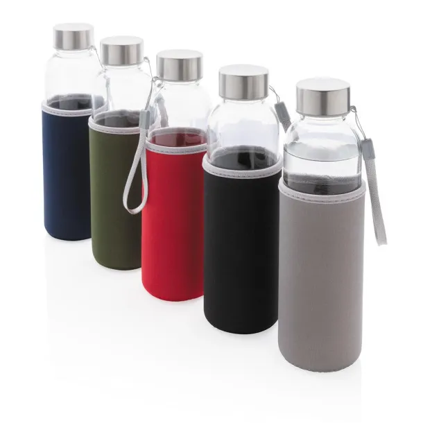  Glass bottle with neoprene sleeve - XD Collection Green 