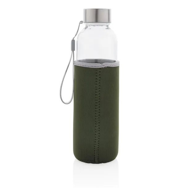  Glass bottle with neoprene sleeve - XD Collection Green 