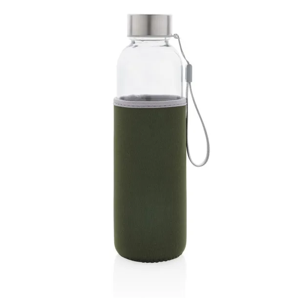  Glass bottle with neoprene sleeve - XD Collection Green 