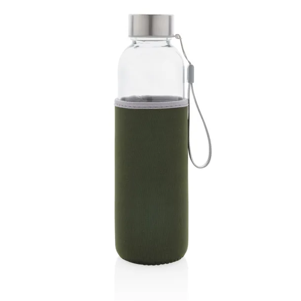  Glass bottle with neoprene sleeve - XD Collection Green 