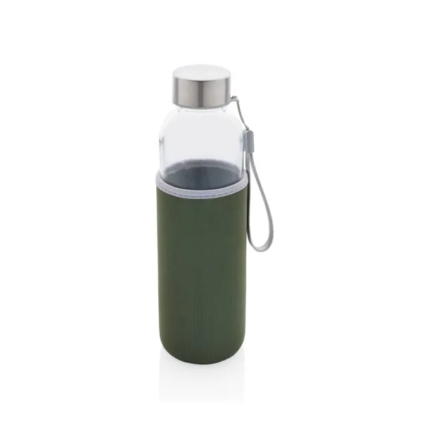  Glass bottle with neoprene sleeve - XD Collection Green 