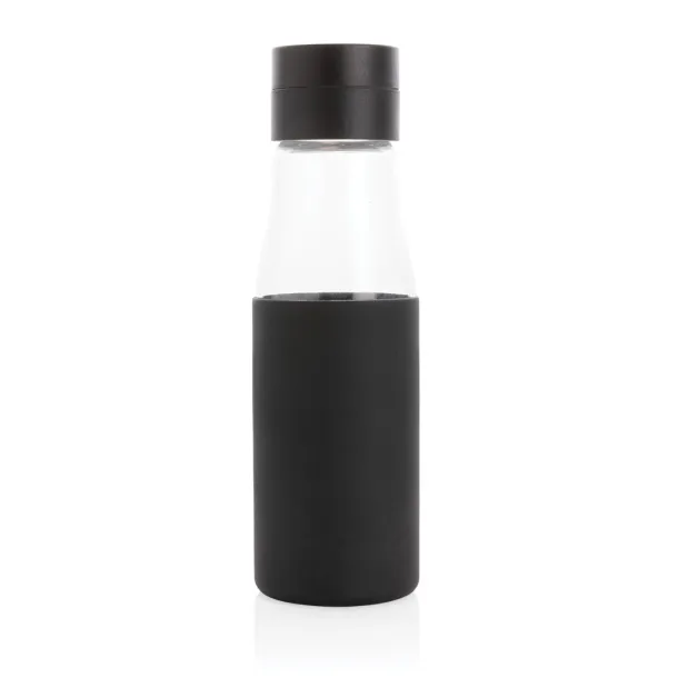  Ukiyo staklena boca za praćenje hidratacije s navlakom, 600 ml - Ukiyo Crna 