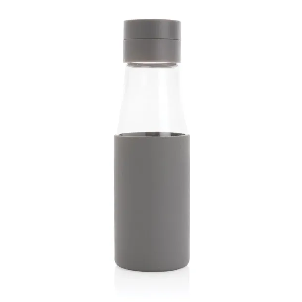  Ukiyo glass hydration tracking bottle with sleeve - Ukiyo Grey 