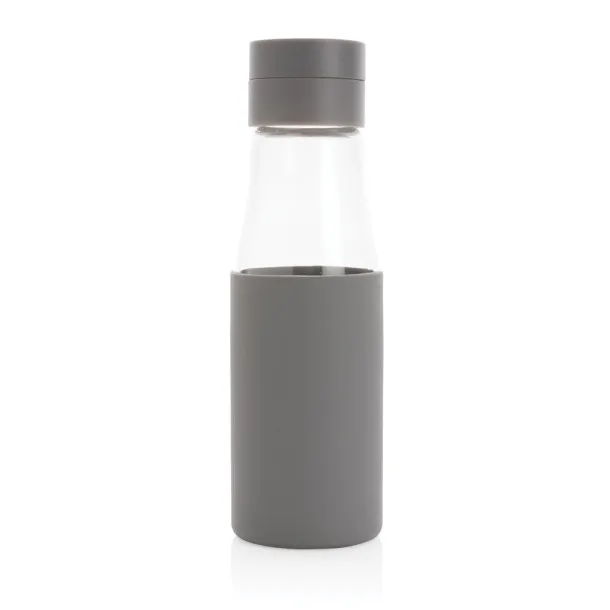  Ukiyo glass hydration tracking bottle with sleeve - Ukiyo Grey 