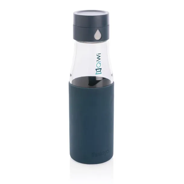  Ukiyo staklena boca za praćenje hidratacije s navlakom, 600 ml - Ukiyo Plava 