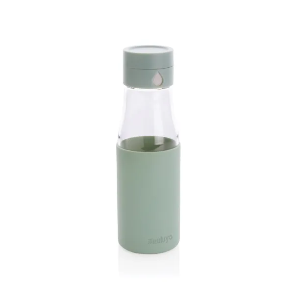  Ukiyo glass hydration tracking bottle with sleeve - Ukiyo 45533C 