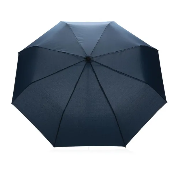  20.5" Impact AWARE™ RPET Pongee bamboo mini umbrella - XD Collection Navy Blue 