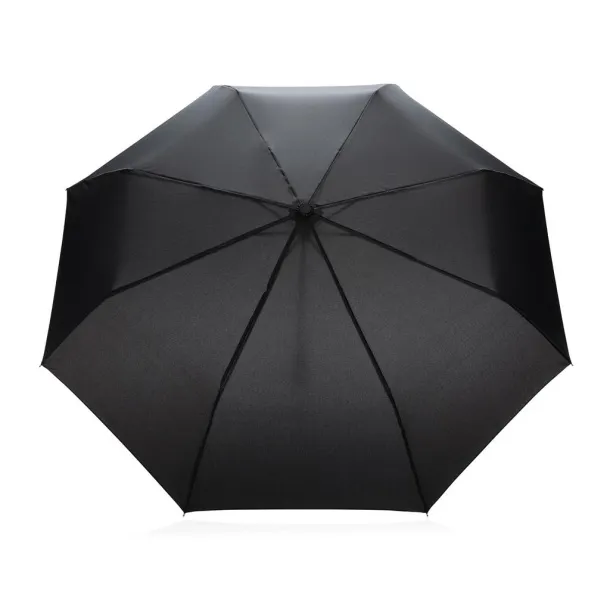  20.5" Impact AWARE™ RPET Pongee bamboo mini umbrella - XD Collection Black 