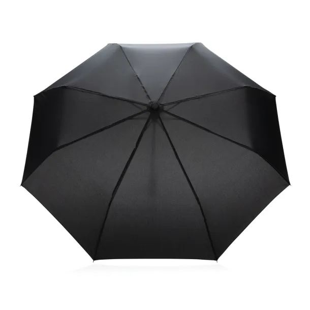  20.5" Impact AWARE™ RPET Pongee bamboo mini umbrella - XD Collection Black 