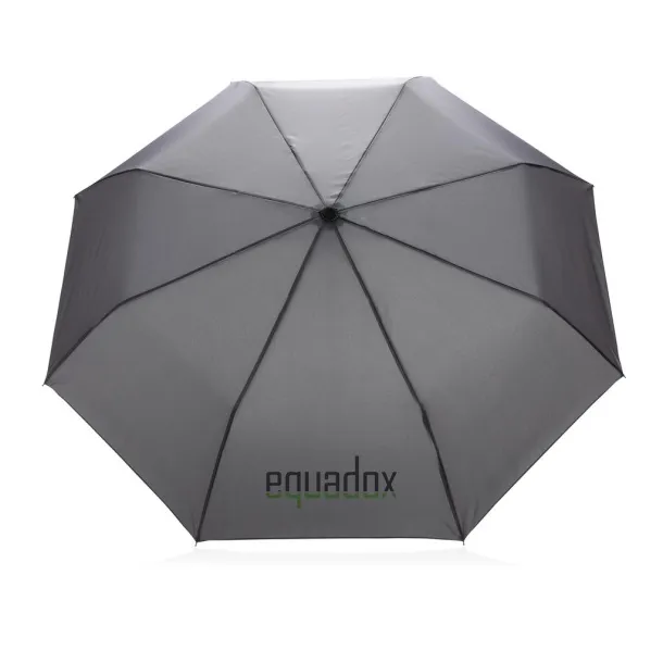  20.5" Impact AWARE™ RPET Pongee bamboo mini umbrella - XD Collection Anthracite 