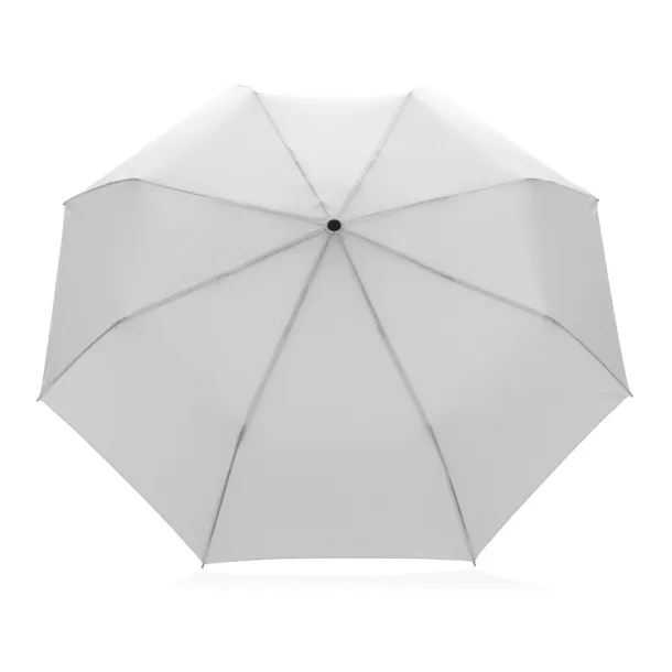  20.5" Impact AWARE™ RPET Pongee bamboo mini umbrella - XD Collection White 