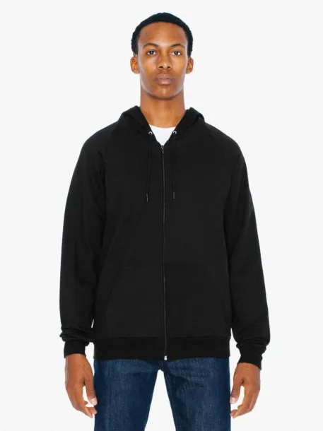  UNISEX CALIFORNIA FLEECE ZIP HOODED SWEATSHIRT - American Apparel Black