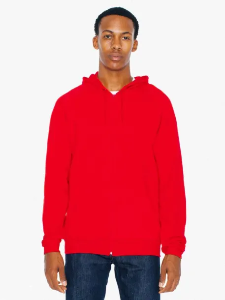  UNISEX CALIFORNIA FLEECE ZIP HOODED SWEATSHIRT - American Apparel Red