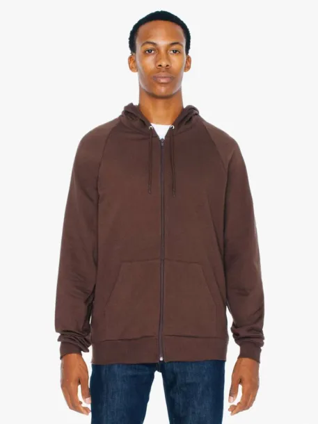  UNISEX CALIFORNIA FLEECE ZIP HOODED SWEATSHIRT - American Apparel Brown