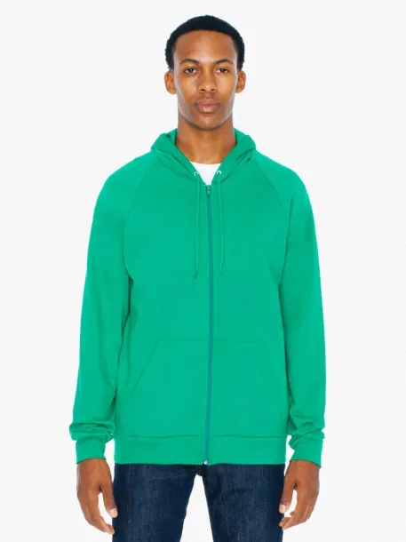  UNISEX CALIFORNIA FLEECE ZIP HOODED SWEATSHIRT - American Apparel Kelly Green