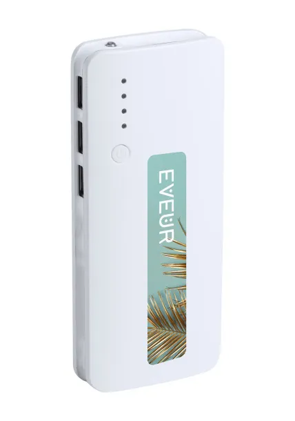Tenak USB prijenosna baterija, 10 000 mAh Bijela