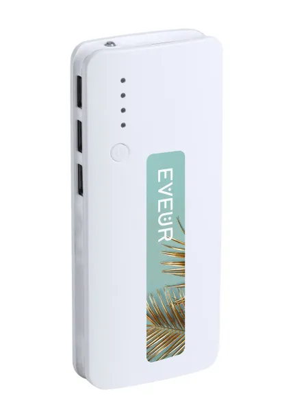 Tenak USB prijenosna baterija, 10 000 mAh Bijela
