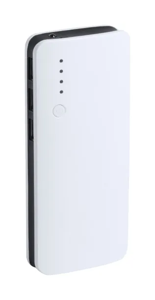 Tenak USB prijenosna baterija, 10 000 mAh Crna Bijela