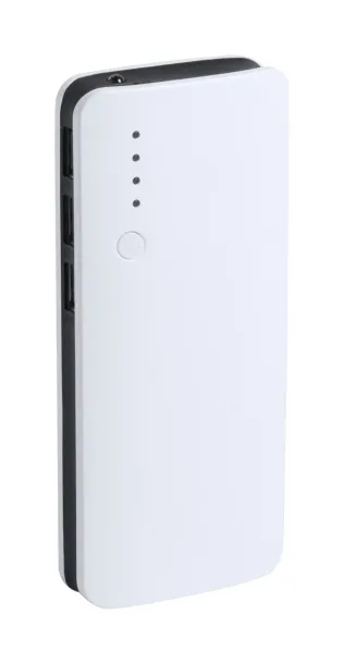 Tenak USB prijenosna baterija, 10 000 mAh Crna Bijela